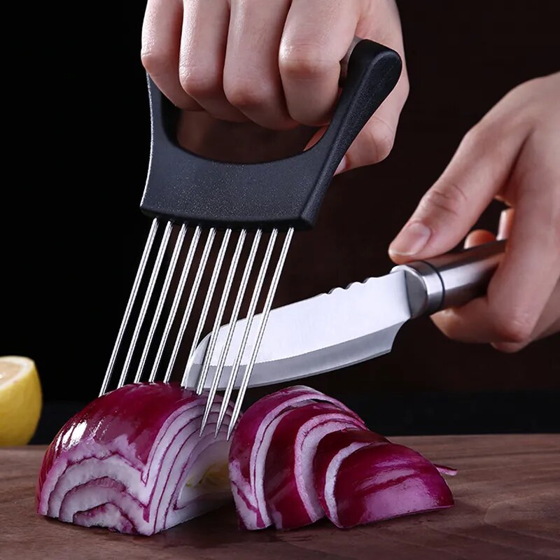 Stainless Steel Onion Cutter Holder - Home Items Direct