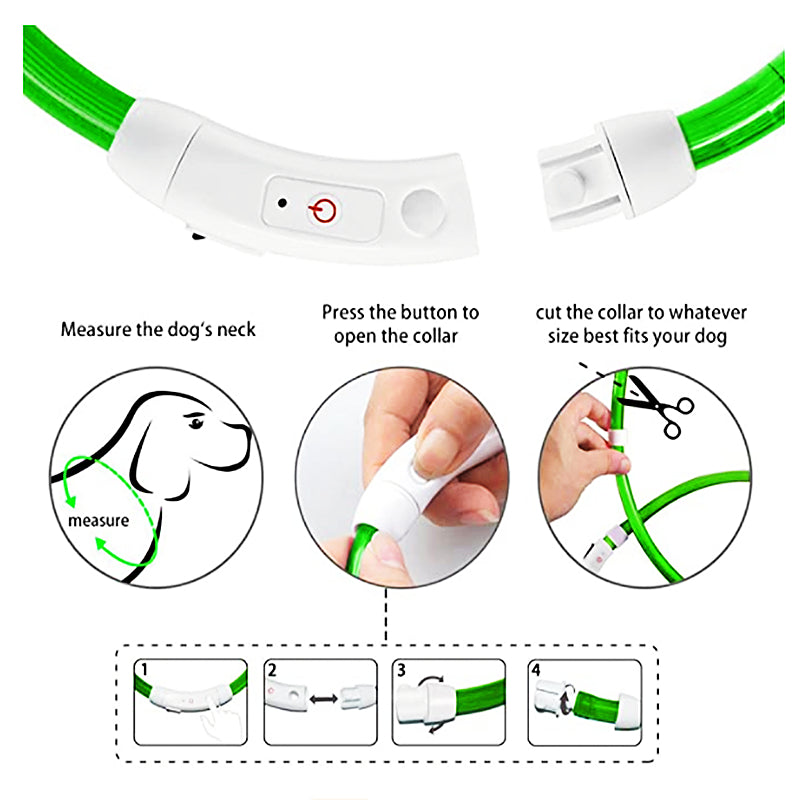 LED Pet Collar Light - USB Charging - Home Items Direct