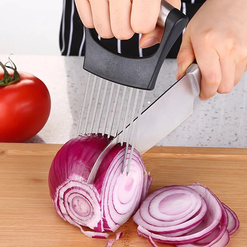 Stainless Steel Onion Cutter Holder - Home Items Direct