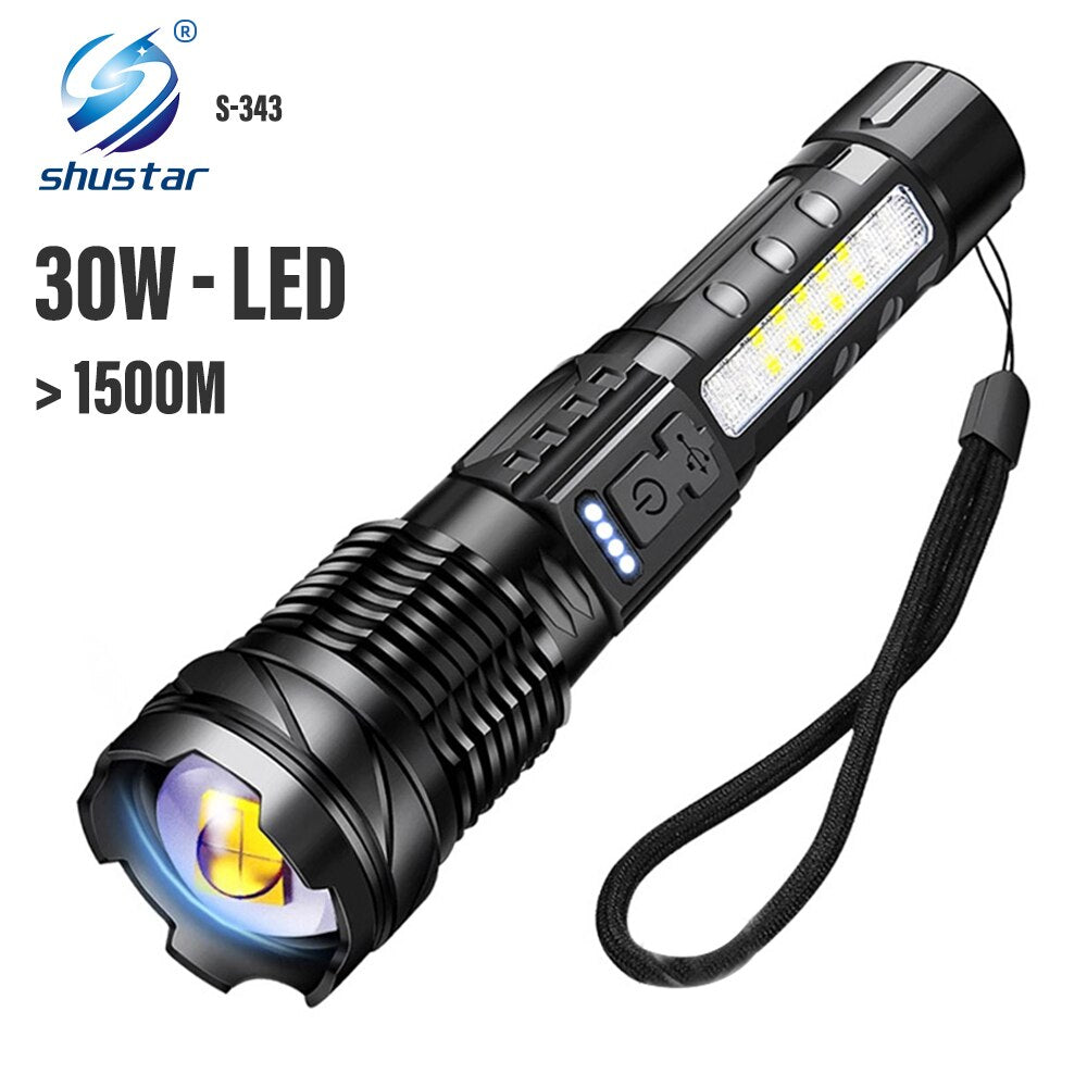 High-power LED Rechargeable Torch - Home Items Direct