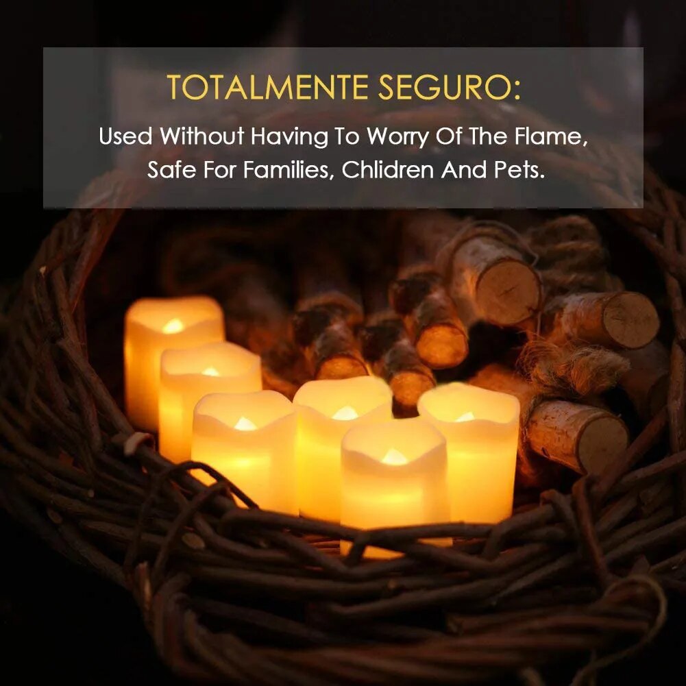 24 Flameless LED Plastic Candles - Home Items Direct