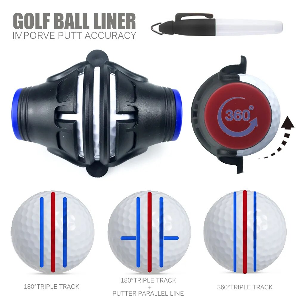 360 Degree Golf Ball Template Marker - Home Items Direct