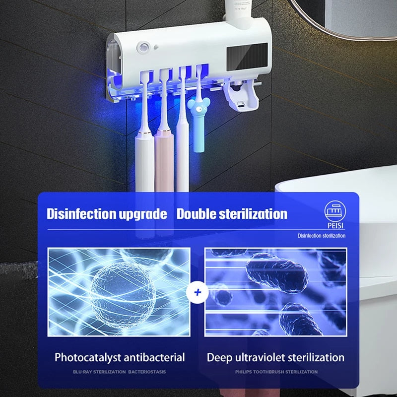 UV Sterilization Toothbrush Holder - Home Items Direct