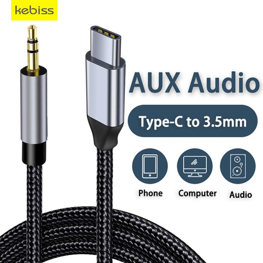 Type C to 3.5mm Aux Cable - Home Items Direct