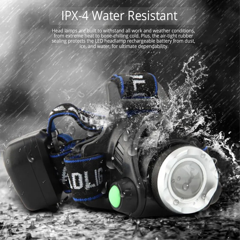 USB/DC Rechargeable LED Headtorch - Home Items Direct