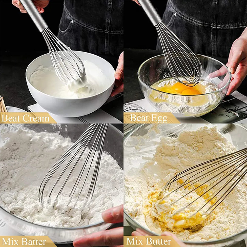 8/10/12 Inch Stainless Steel Whisk - Home Items Direct