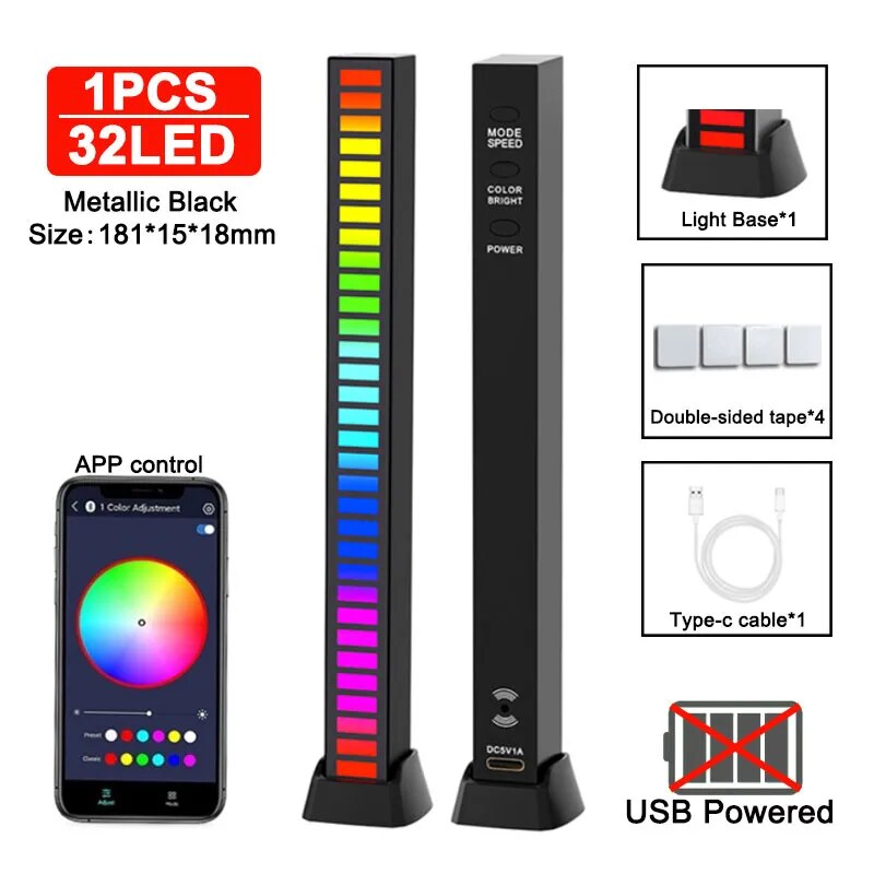 RGB Noise Activated Lights - Home Items Direct