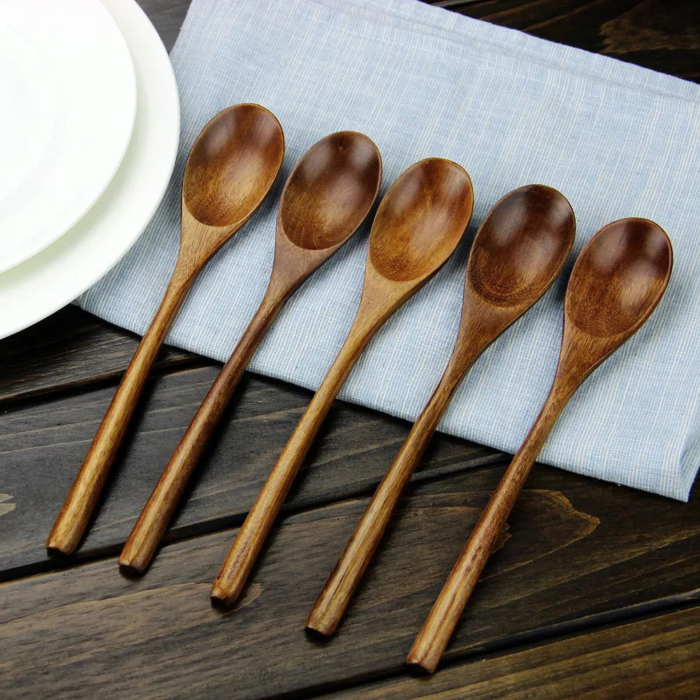 5 Wooden Spoons - Home Items Direct