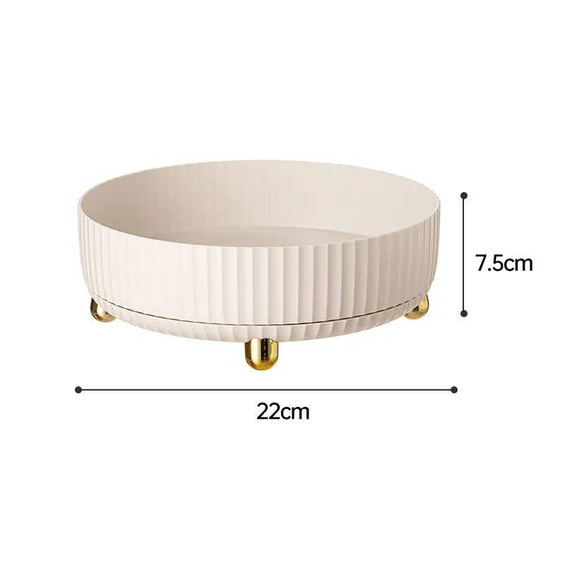 White Rotating Storage Containers - Home Items Direct