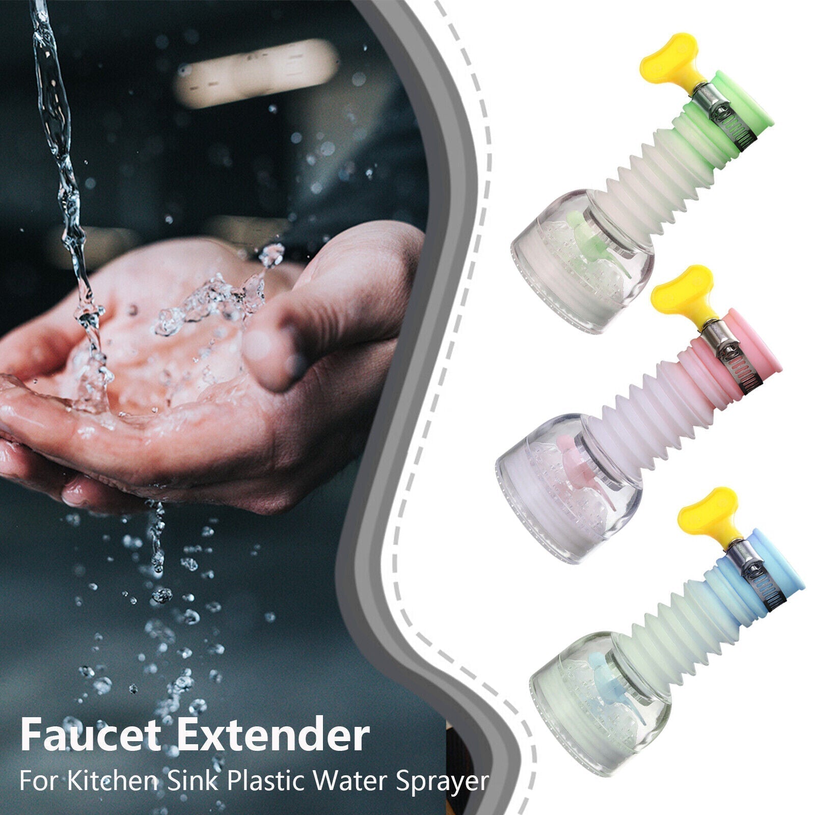 360-Rotation Kitchen Sink Faucet Extenders - Home Items Direct